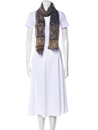 Giorgio Armani Silk Floral Print Scarf