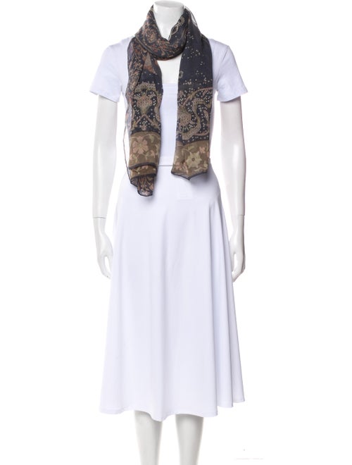 Giorgio Armani Silk Floral Print Scarf
