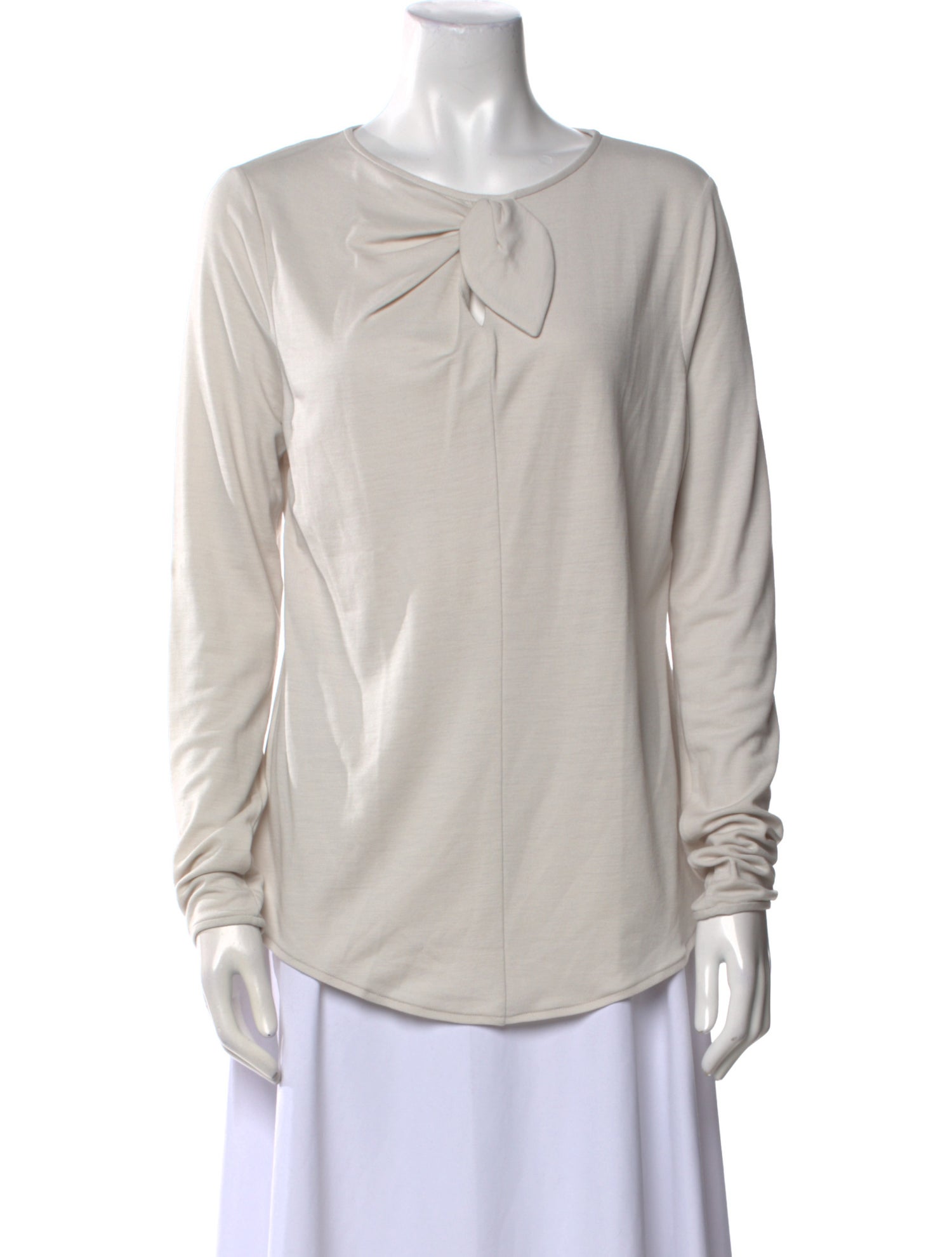 Giorgio Armani Scoop Neck Long Sleeve Blouse