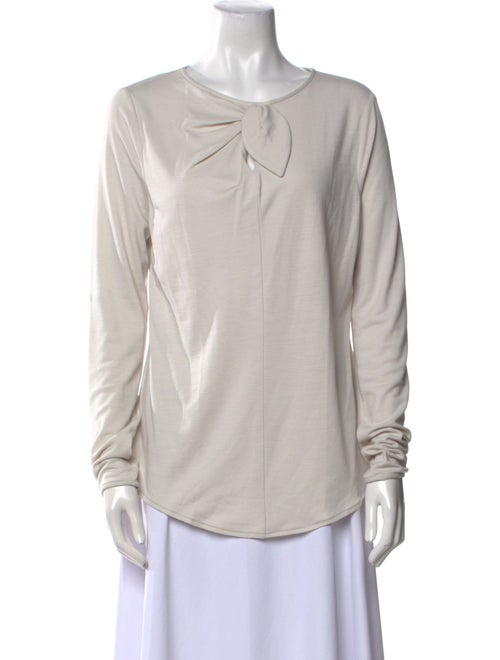Giorgio Armani Scoop Neck Long Sleeve Blouse