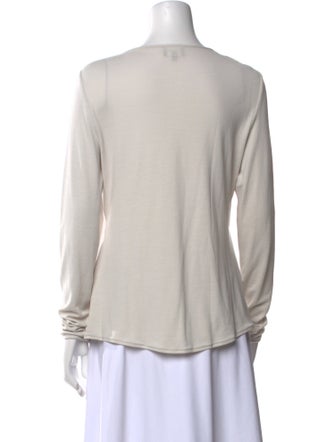 Giorgio Armani Scoop Neck Long Sleeve Blouse