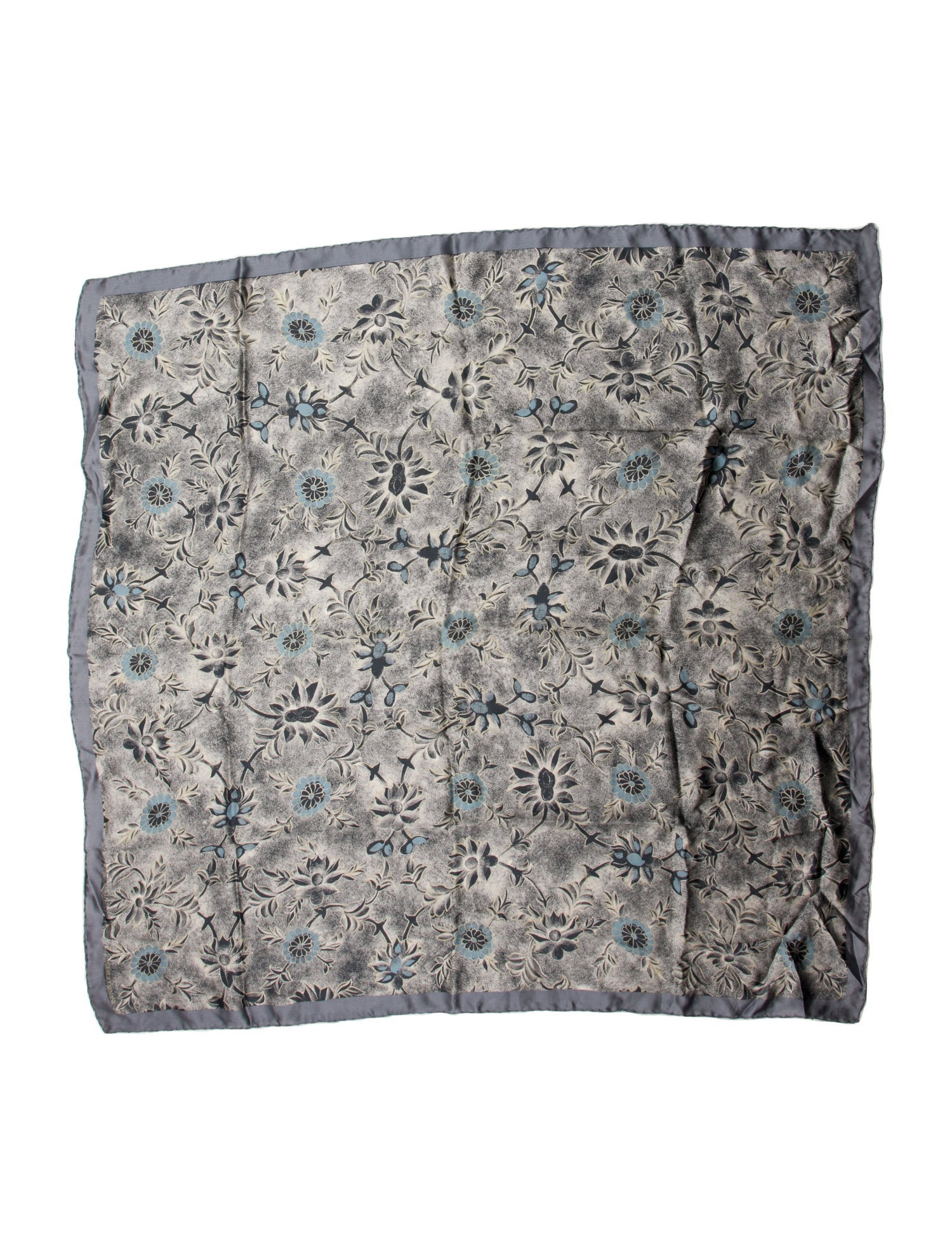 Giorgio Armani Checkered Print Silk Scarf