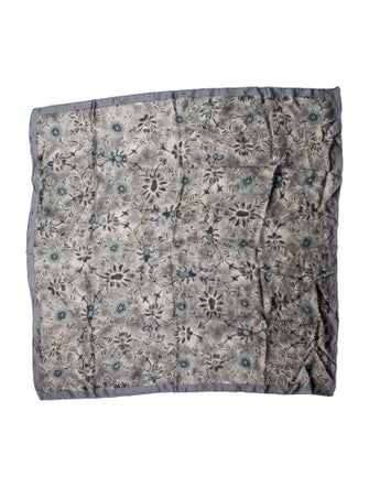 Giorgio Armani Checkered Print Silk Scarf