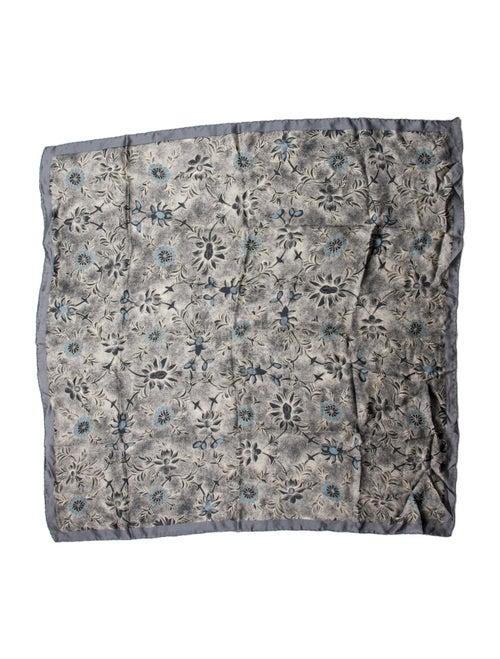 Giorgio Armani Checkered Print Silk Scarf