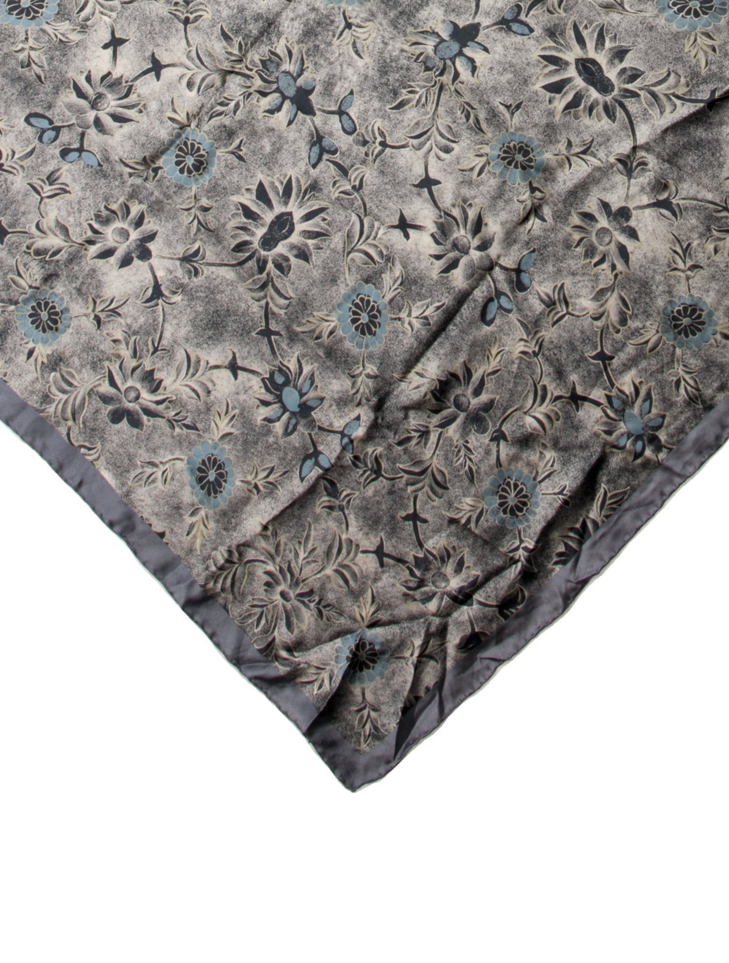 Giorgio Armani Checkered Print Silk Scarf