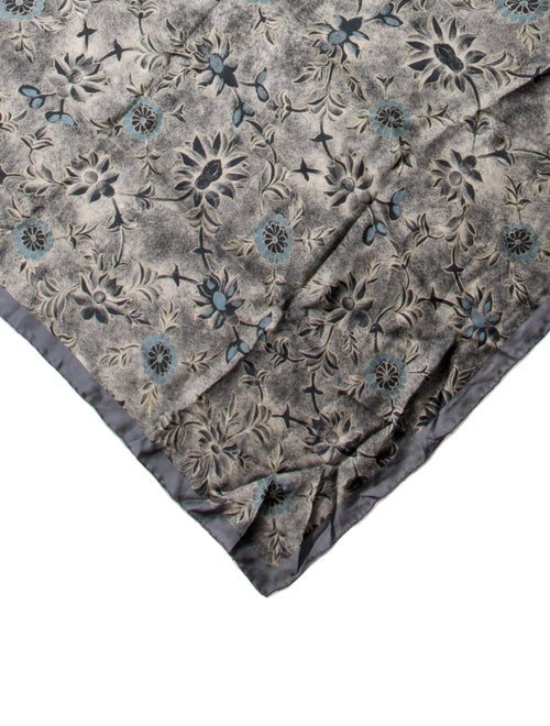 Giorgio Armani Checkered Print Silk Scarf