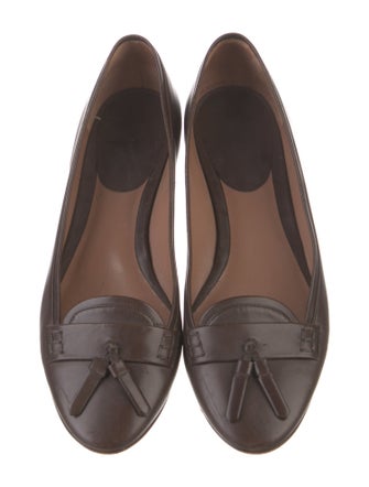 Giorgio Armani Horsebit Accent Leather Flats