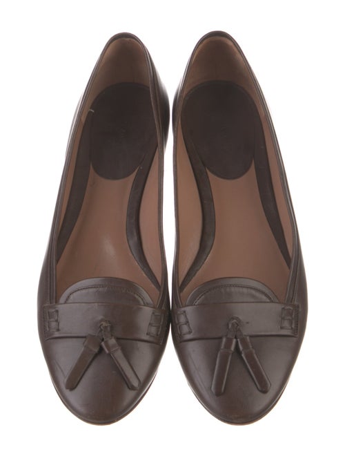 Giorgio Armani Horsebit Accent Leather Flats