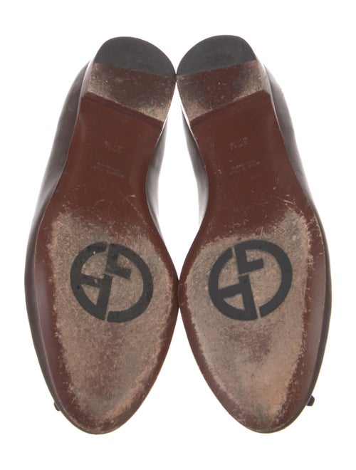 Giorgio Armani Horsebit Accent Leather Flats