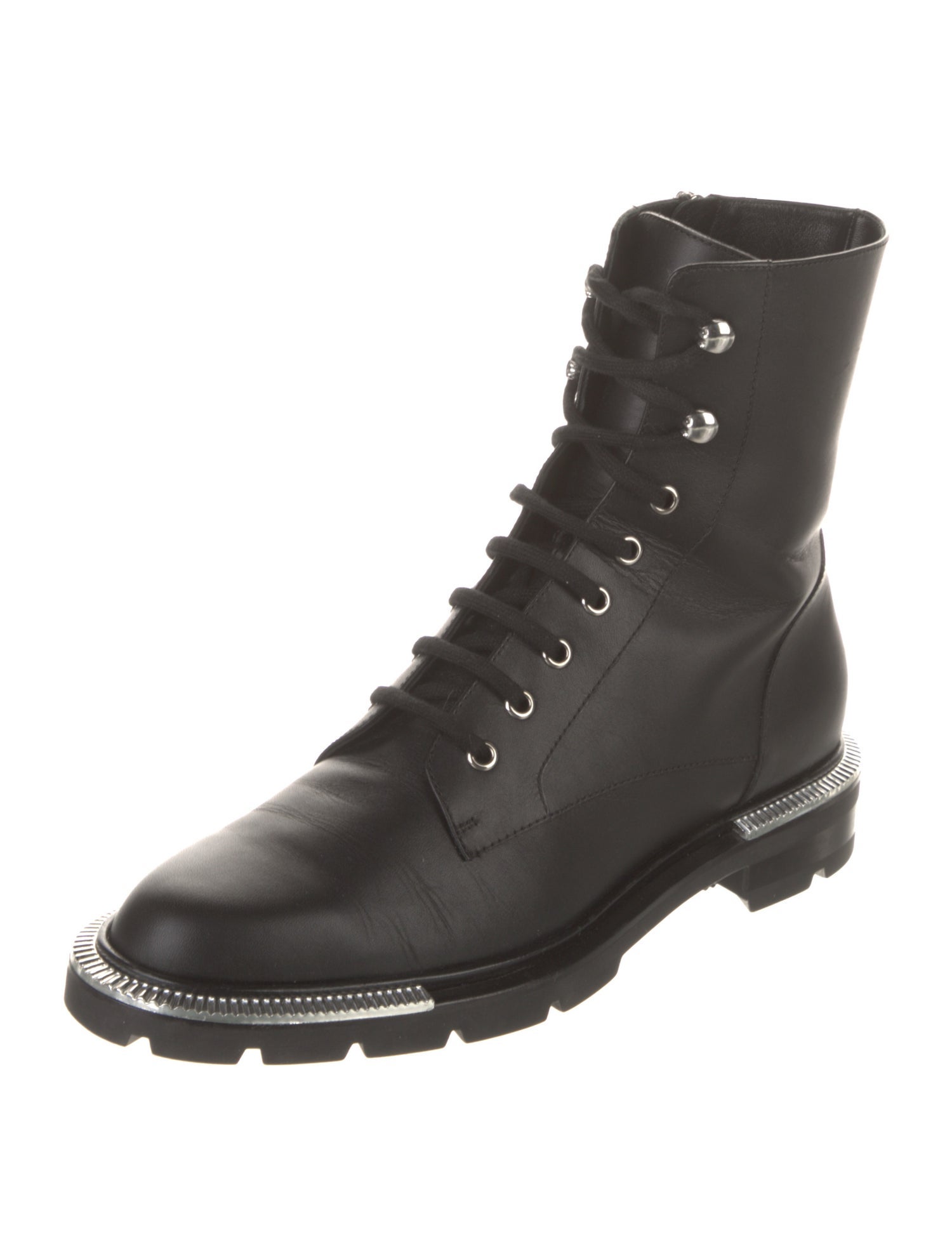 Giorgio Armani Leather Combat Boots