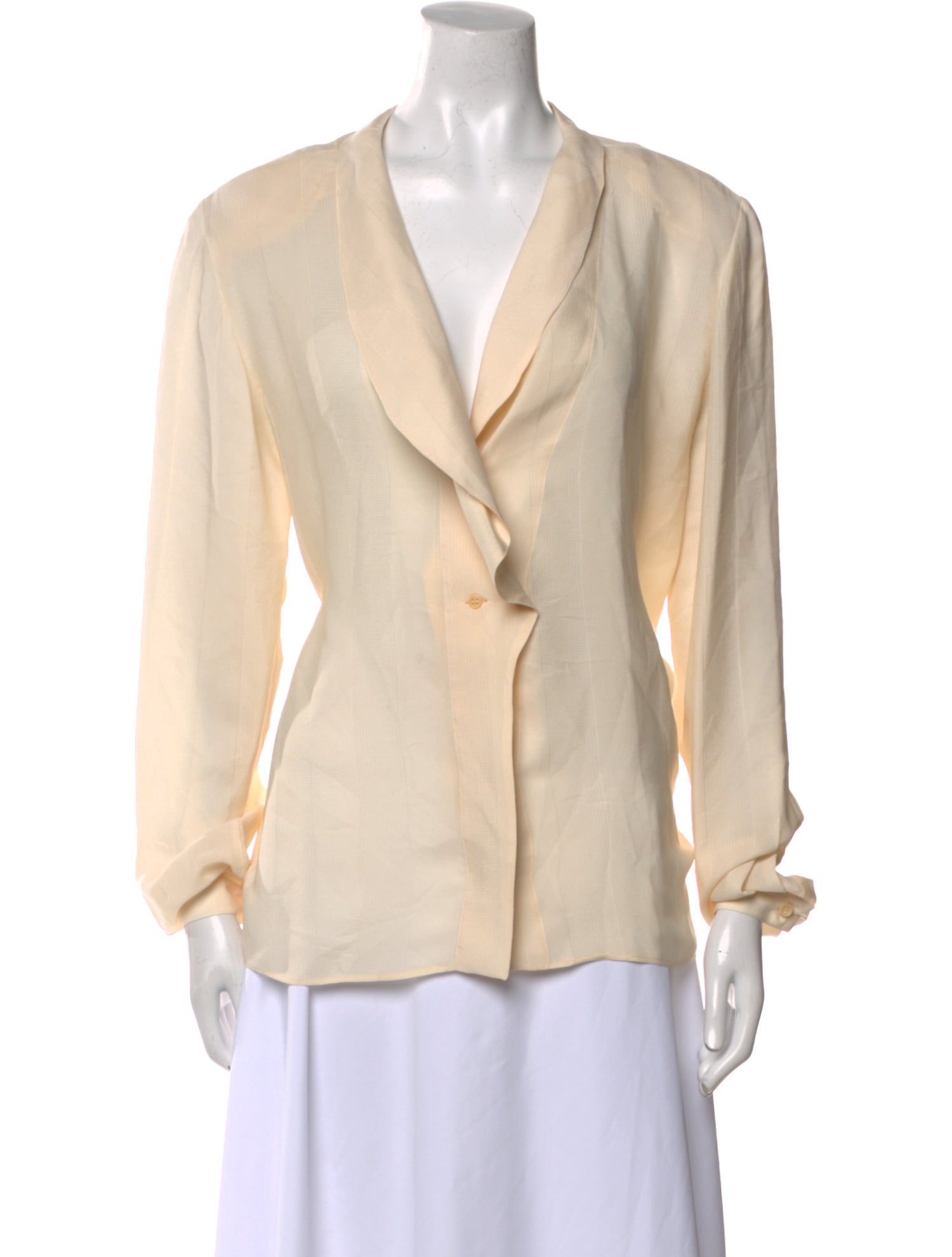 Giorgio Armani Silk Long Sleeve Blouse
