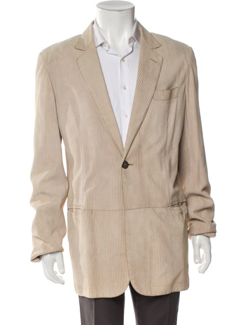 Giorgio Armani Lambskin Striped Blazer