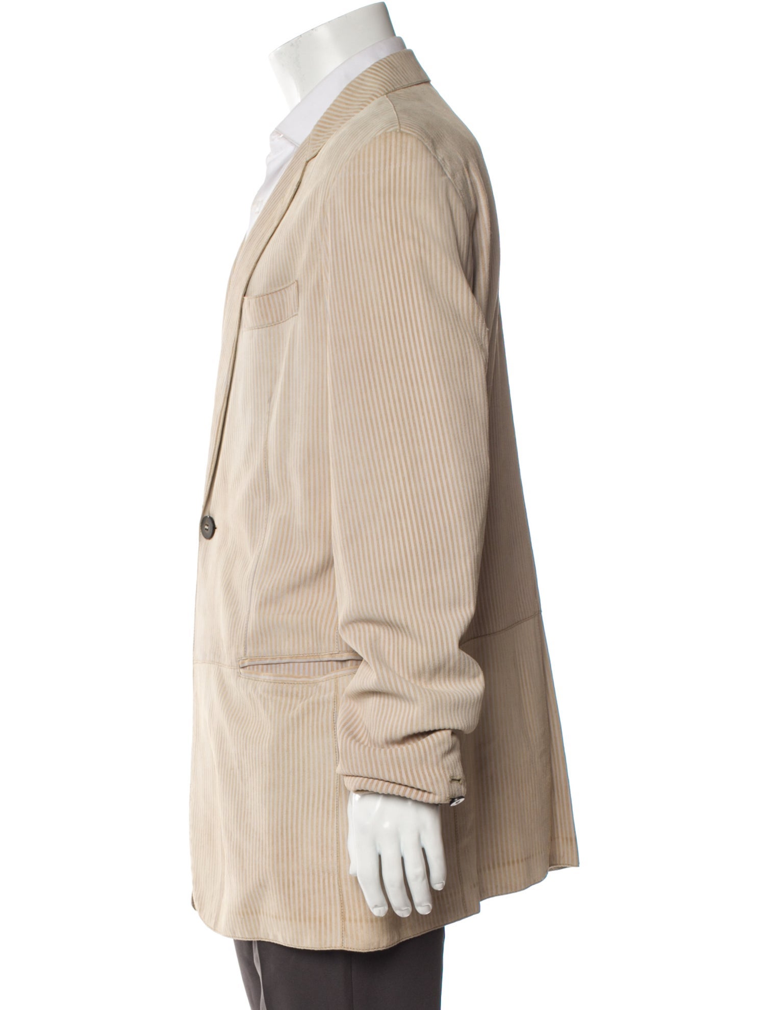 Giorgio Armani Lambskin Striped Blazer