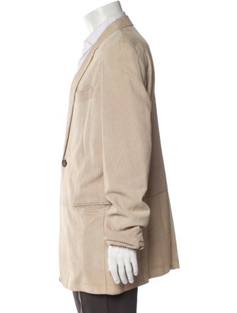 Giorgio Armani Lambskin Striped Blazer