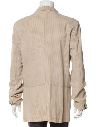 Giorgio Armani Lambskin Striped Blazer