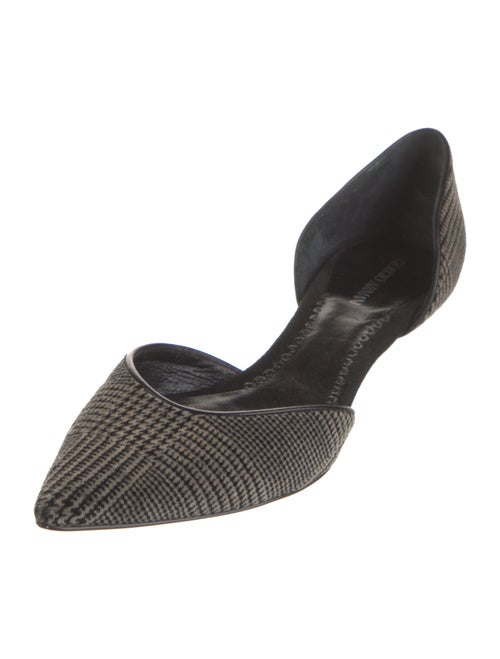 Giorgio Armani Velvet Houndstooth Print D'Orsay Pumps