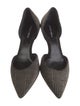 Giorgio Armani Velvet Houndstooth Print D'Orsay Pumps
