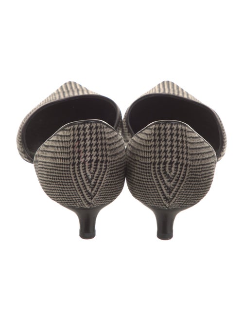 Giorgio Armani Velvet Houndstooth Print D'Orsay Pumps