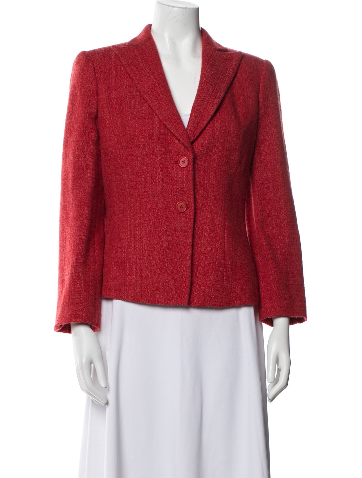 Giorgio Armani Cashmere Tweed Pattern Blazer