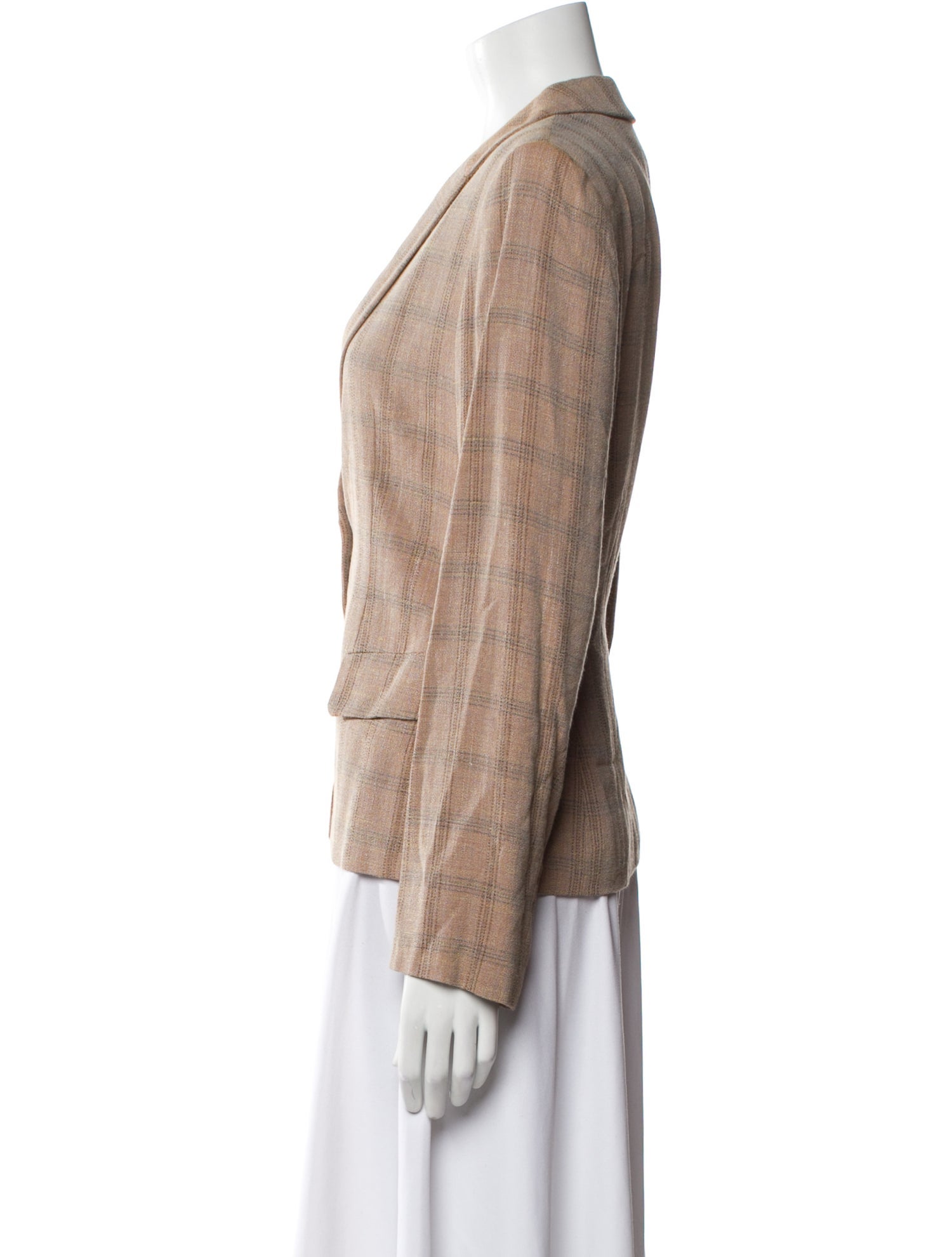 Giorgio Armani Plaid Print Blazer