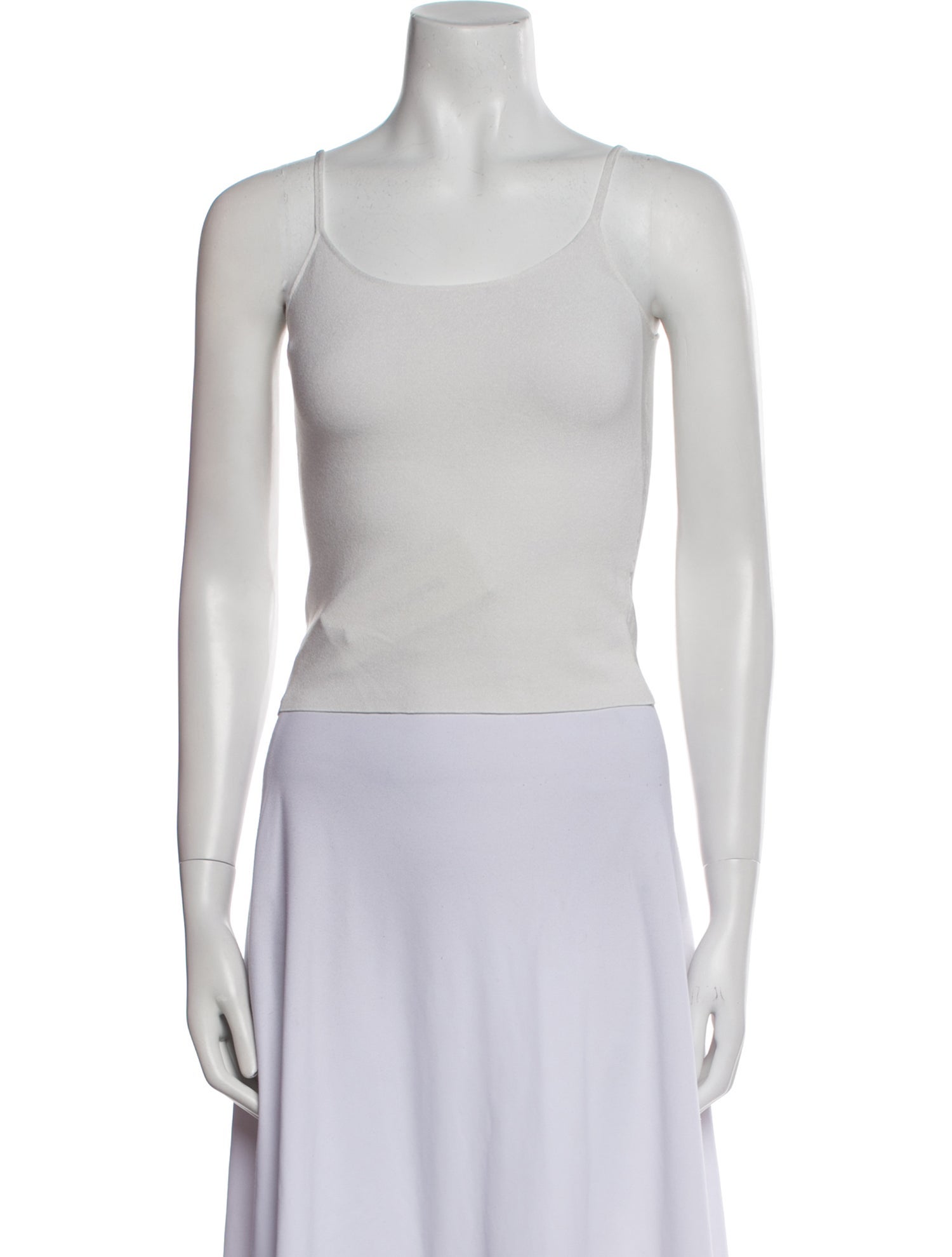 Giorgio Armani Scoop Neck Sleeveless Crop Top