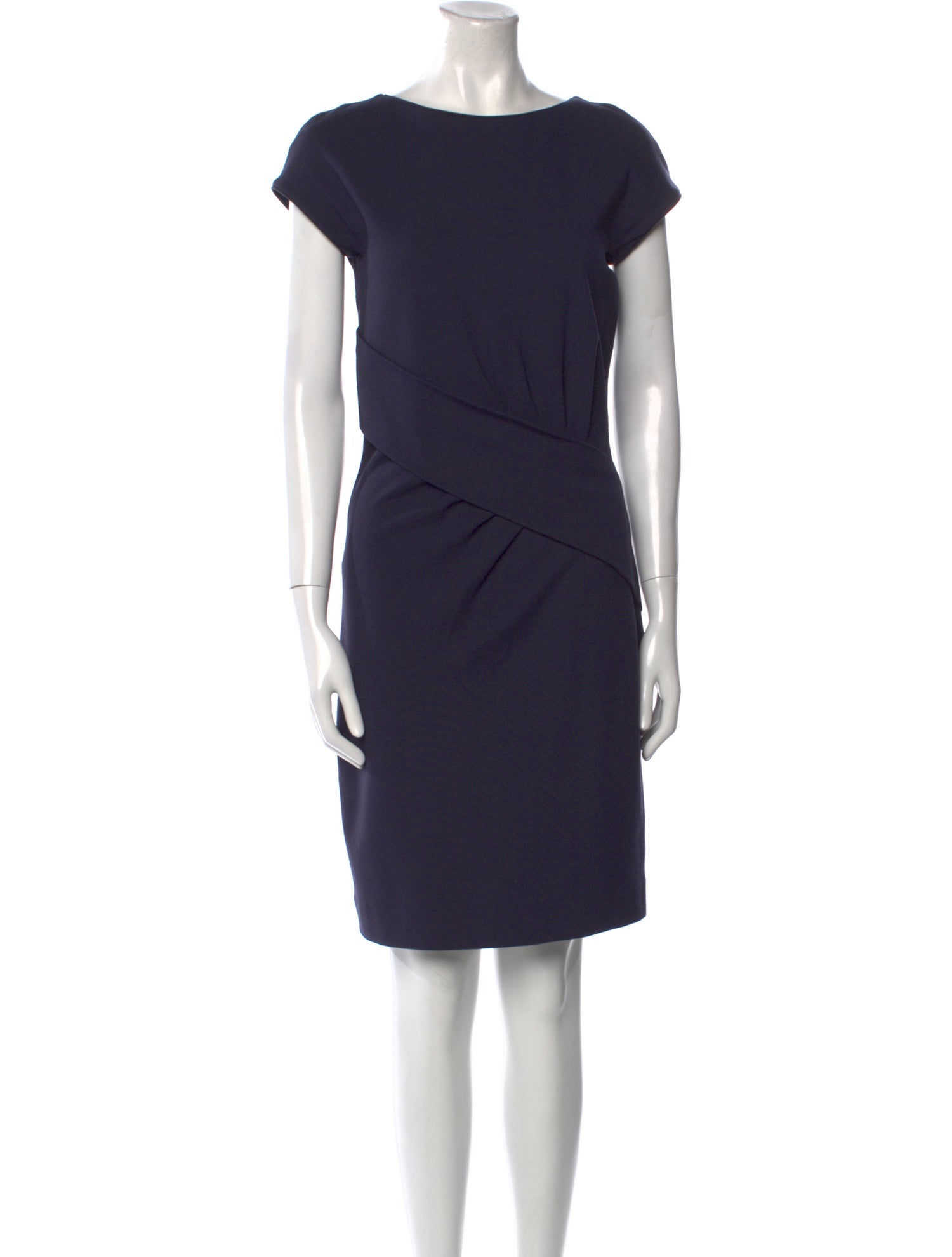 Giorgio Armani Bateau Neckline Knee-Length Dress