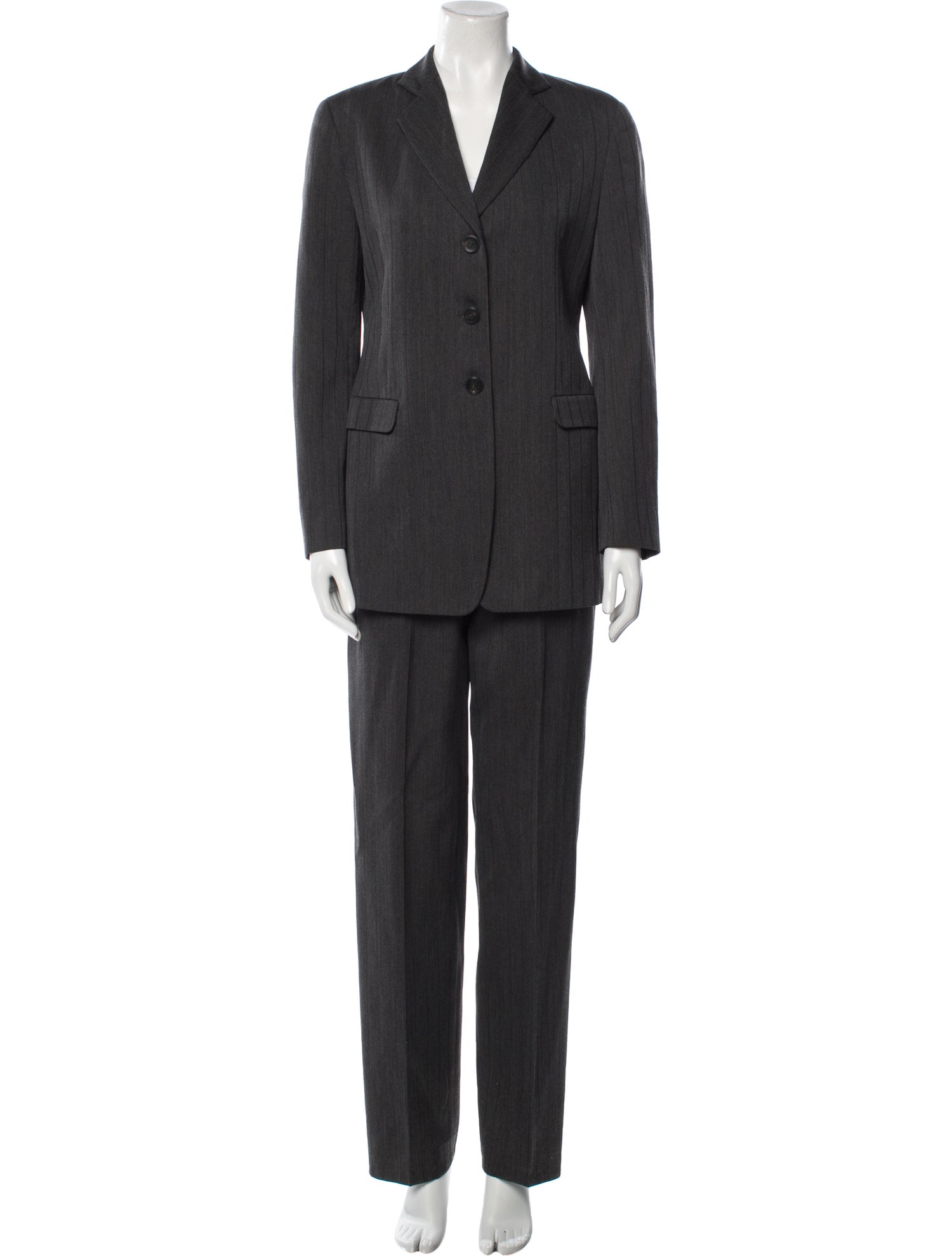 Giorgio Armani Wool Grosgrain Trim Pantsuit