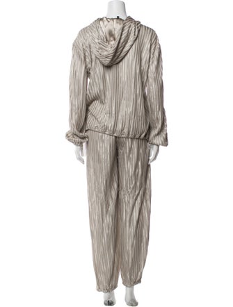 Giorgio Armani Striped Keyhole Accent Pantsuit