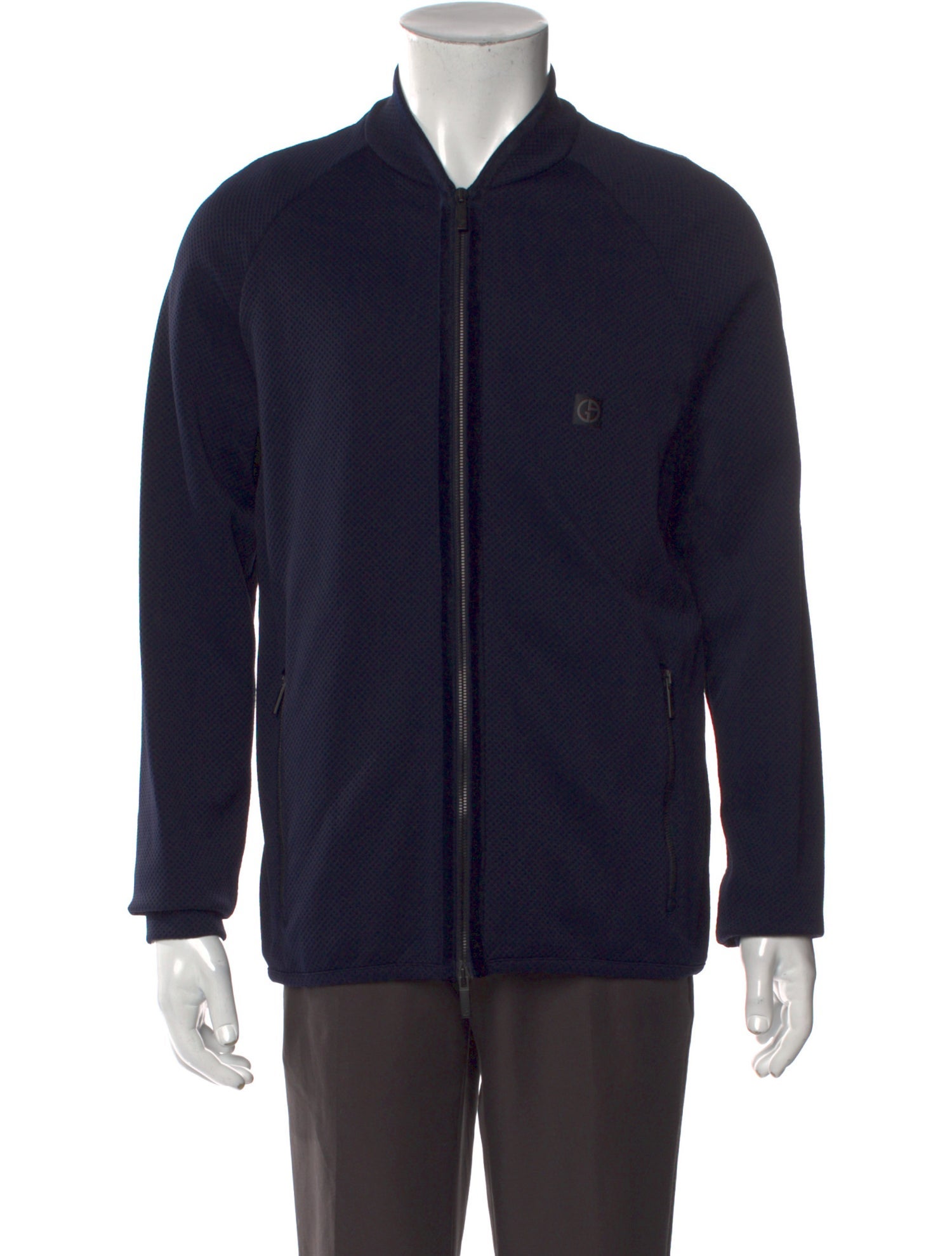 Giorgio Armani Mock Neck Long Sleeve Sweatshirt