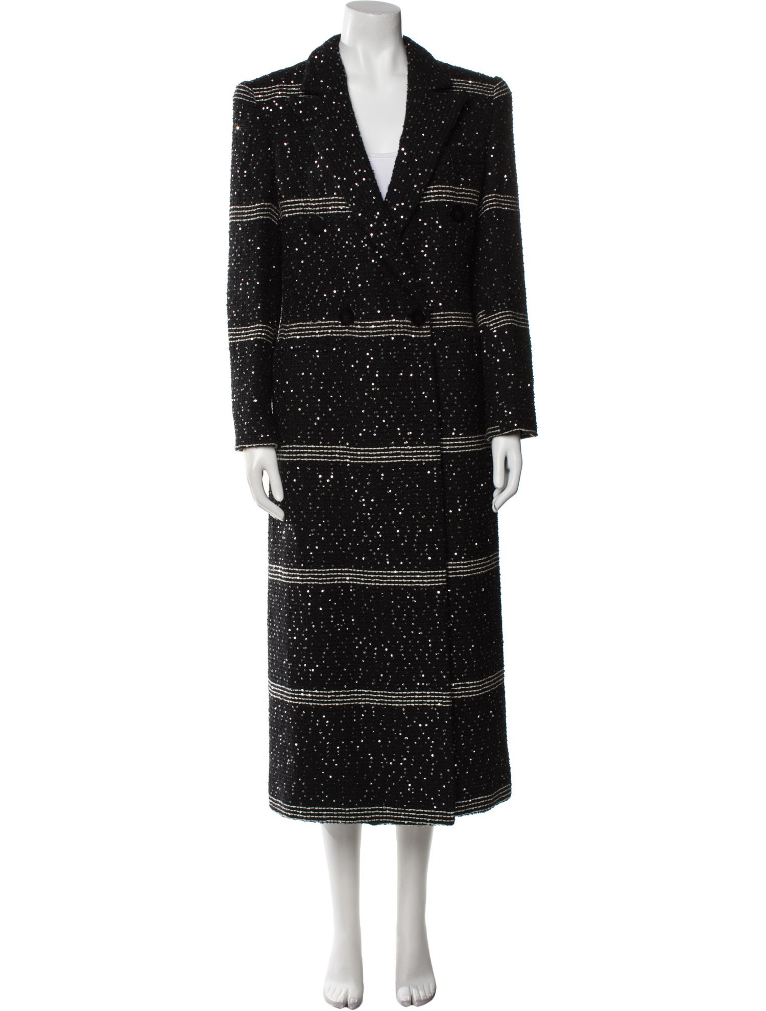 Giorgio Armani Wool Printed Trench Coat