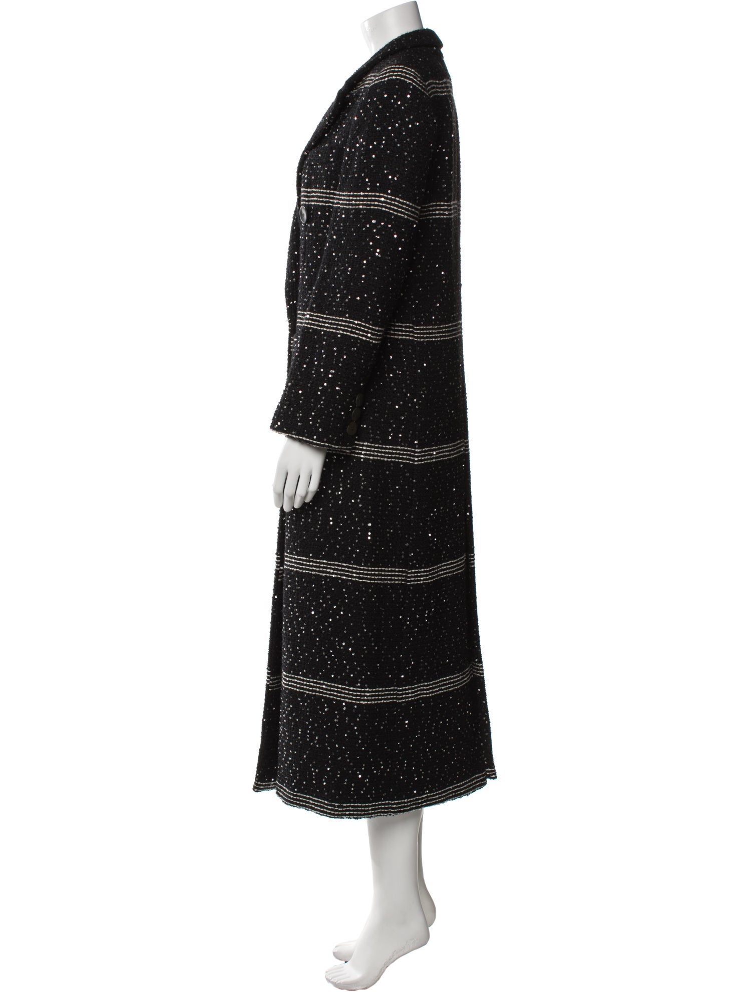 Giorgio Armani Wool Printed Trench Coat