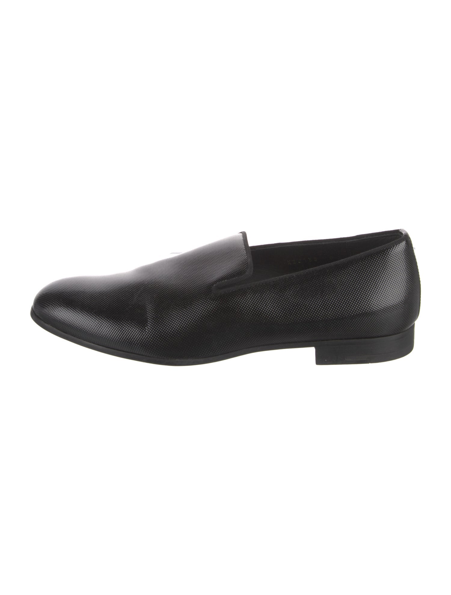 Giorgio Armani Embossed Leather Dress Loafers