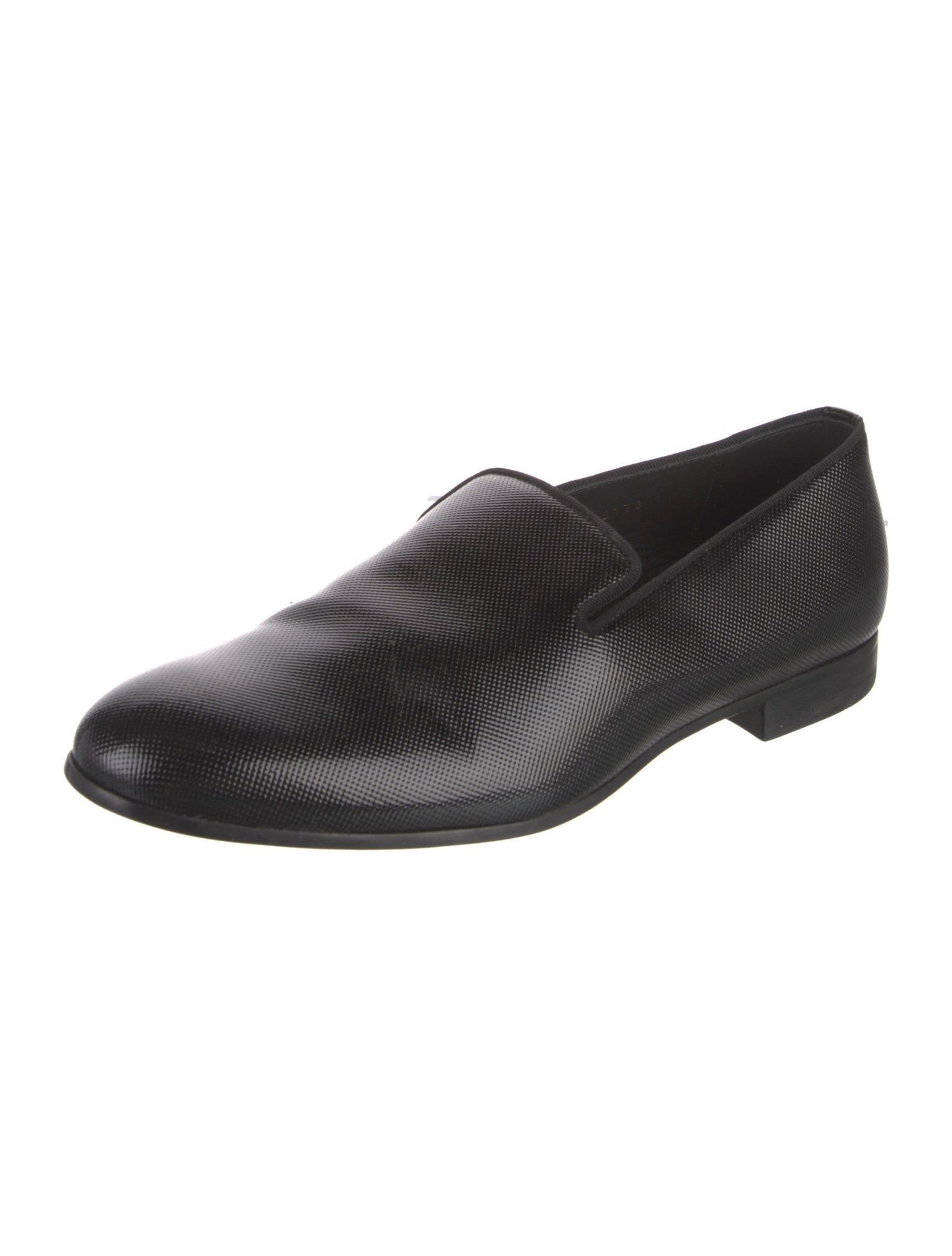Giorgio Armani Embossed Leather Dress Loafers