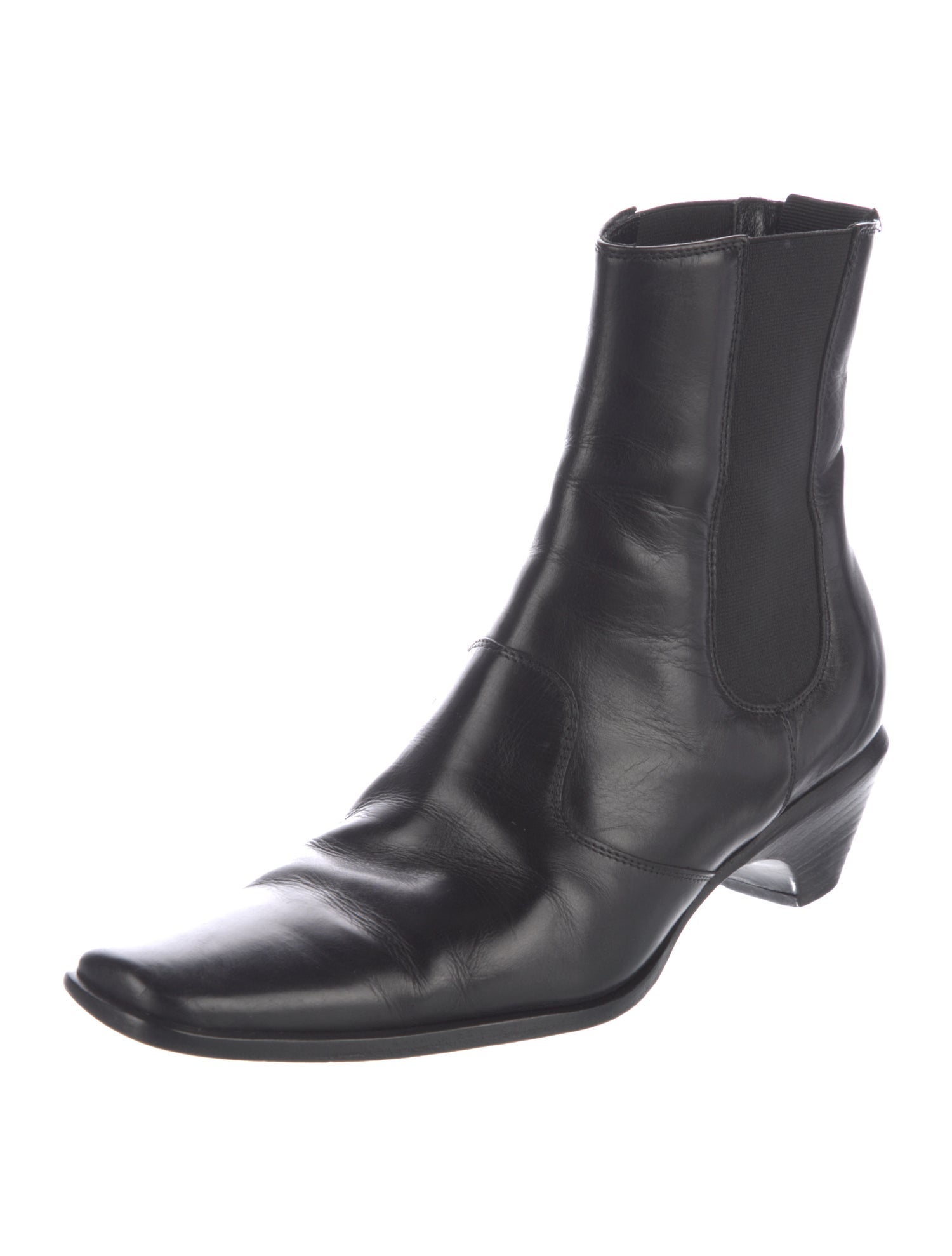 Giorgio Armani Leather Chelsea Boots