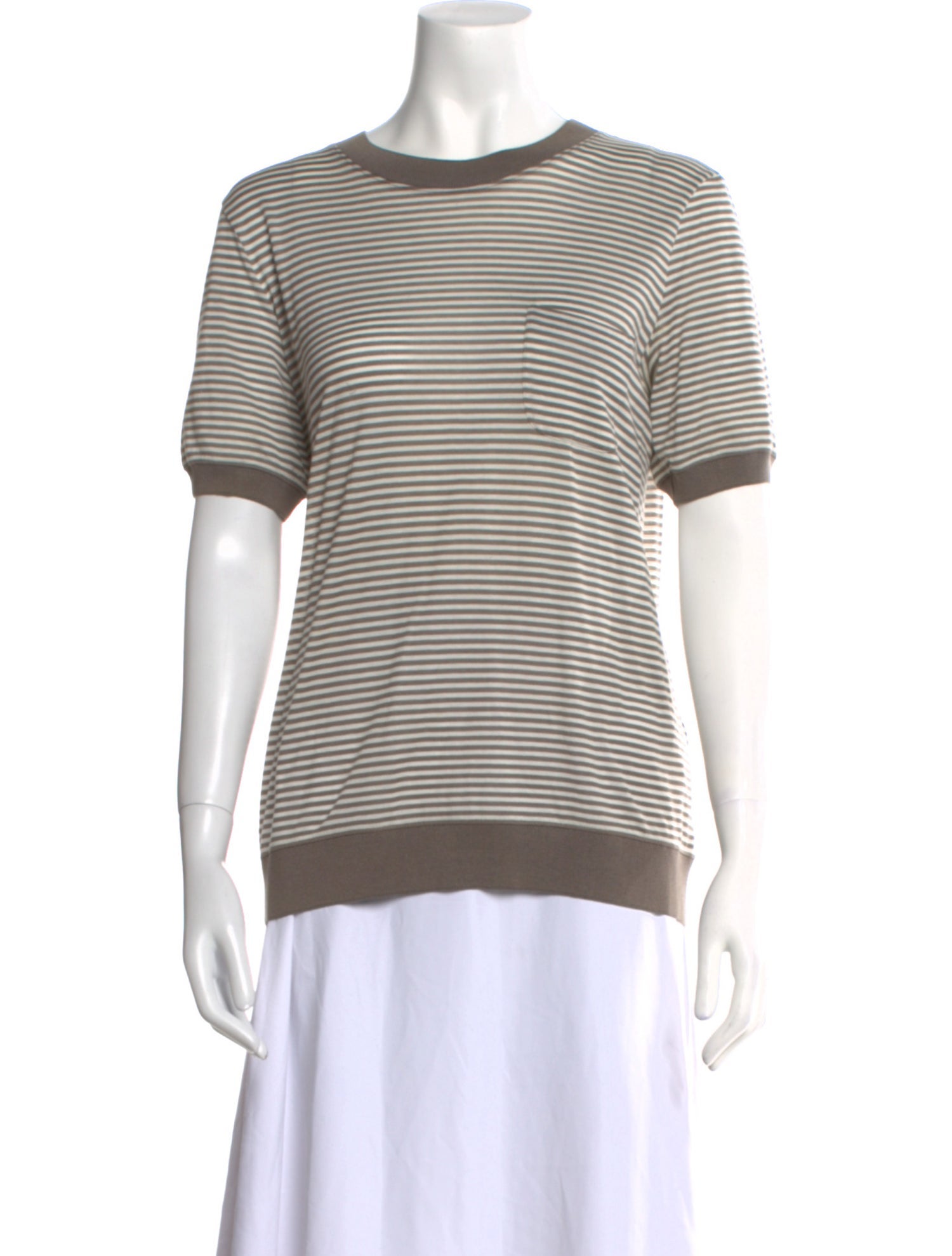 Giorgio Armani Striped Crew Neck T-Shirt