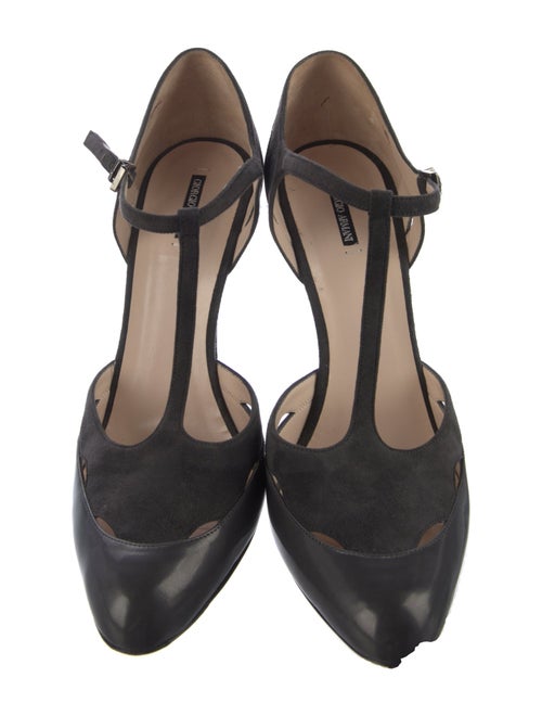 Giorgio Armani Leather T-Strap Pumps