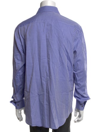 Giorgio Armani Striped Long Sleeve Dress Shirt