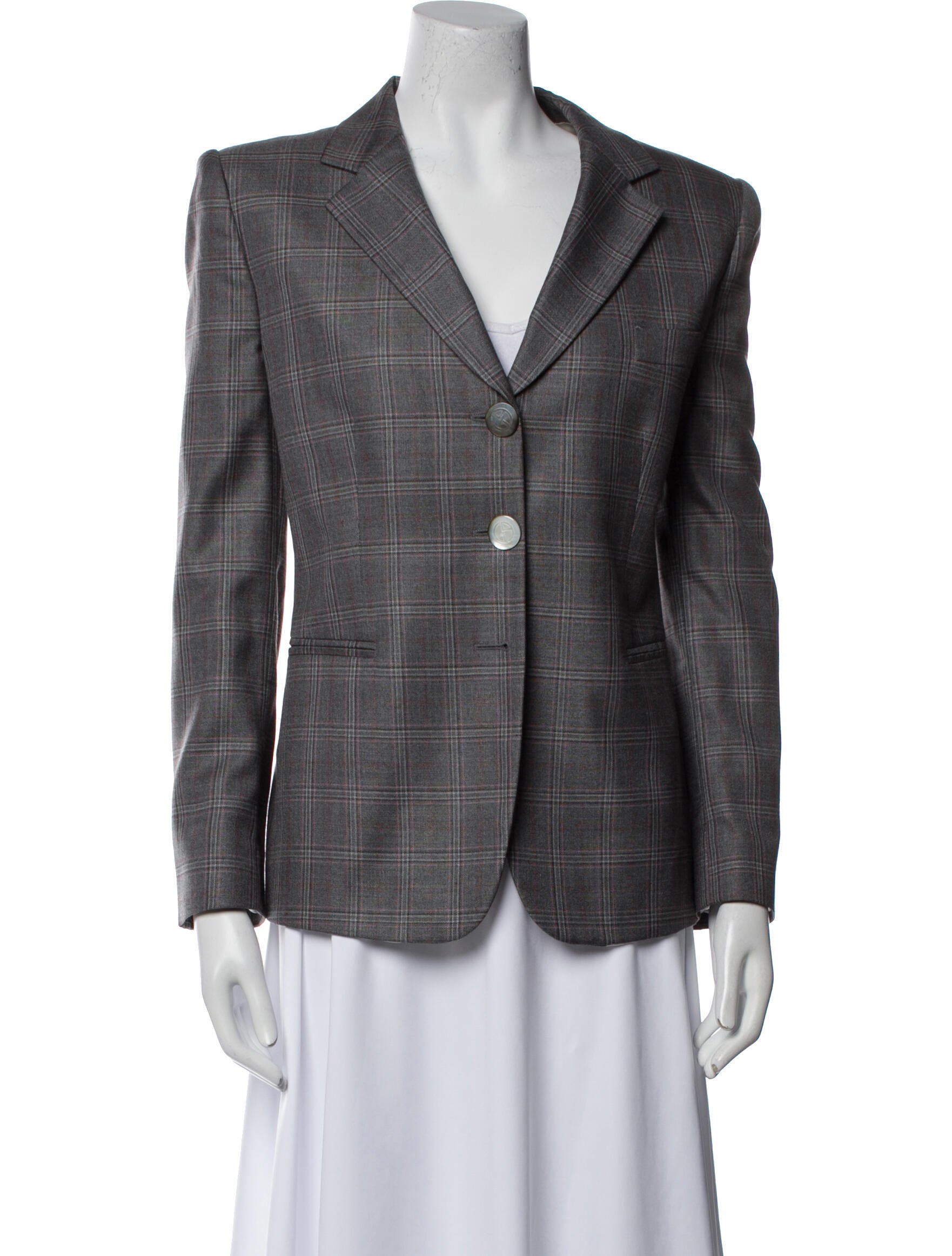 Giorgio Armani grey multicolored blazer