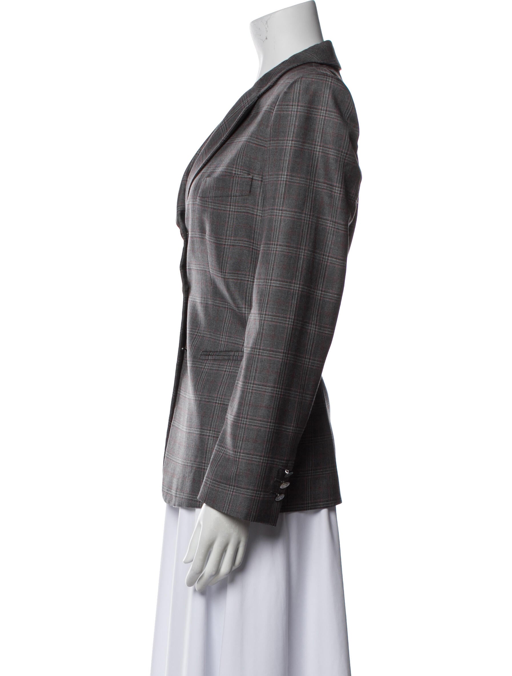 Giorgio Armani grey multicolored blazer