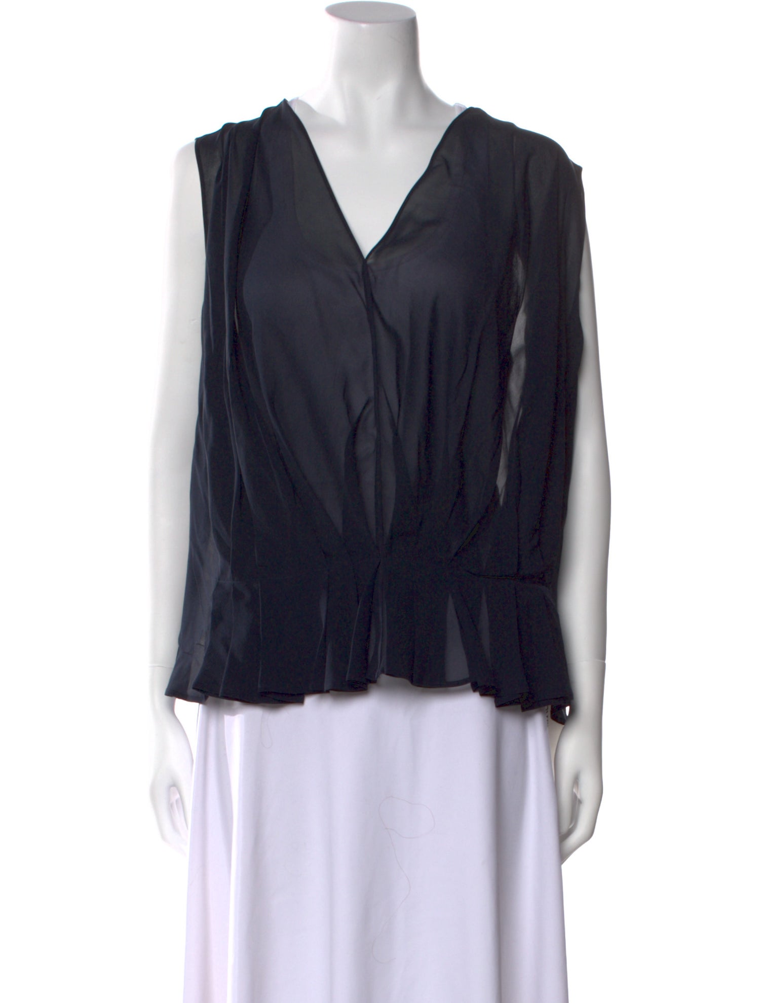 Giorgio Armani Silk V-Neck Blouse