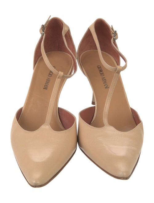Giorgio Armani Leather T-Strap Pumps