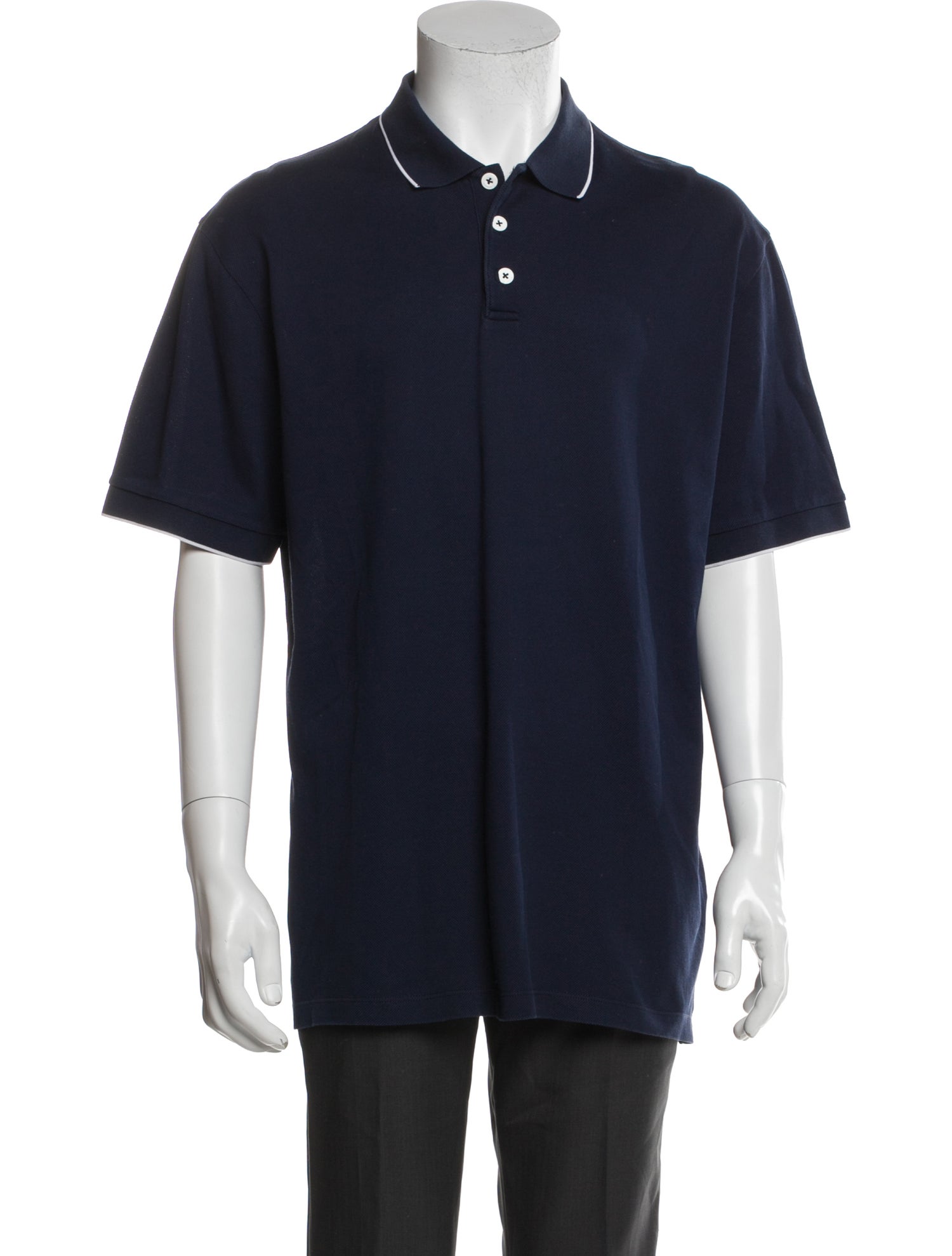 Giorgio Armani Crew Neck Short Sleeve Polo Shirt