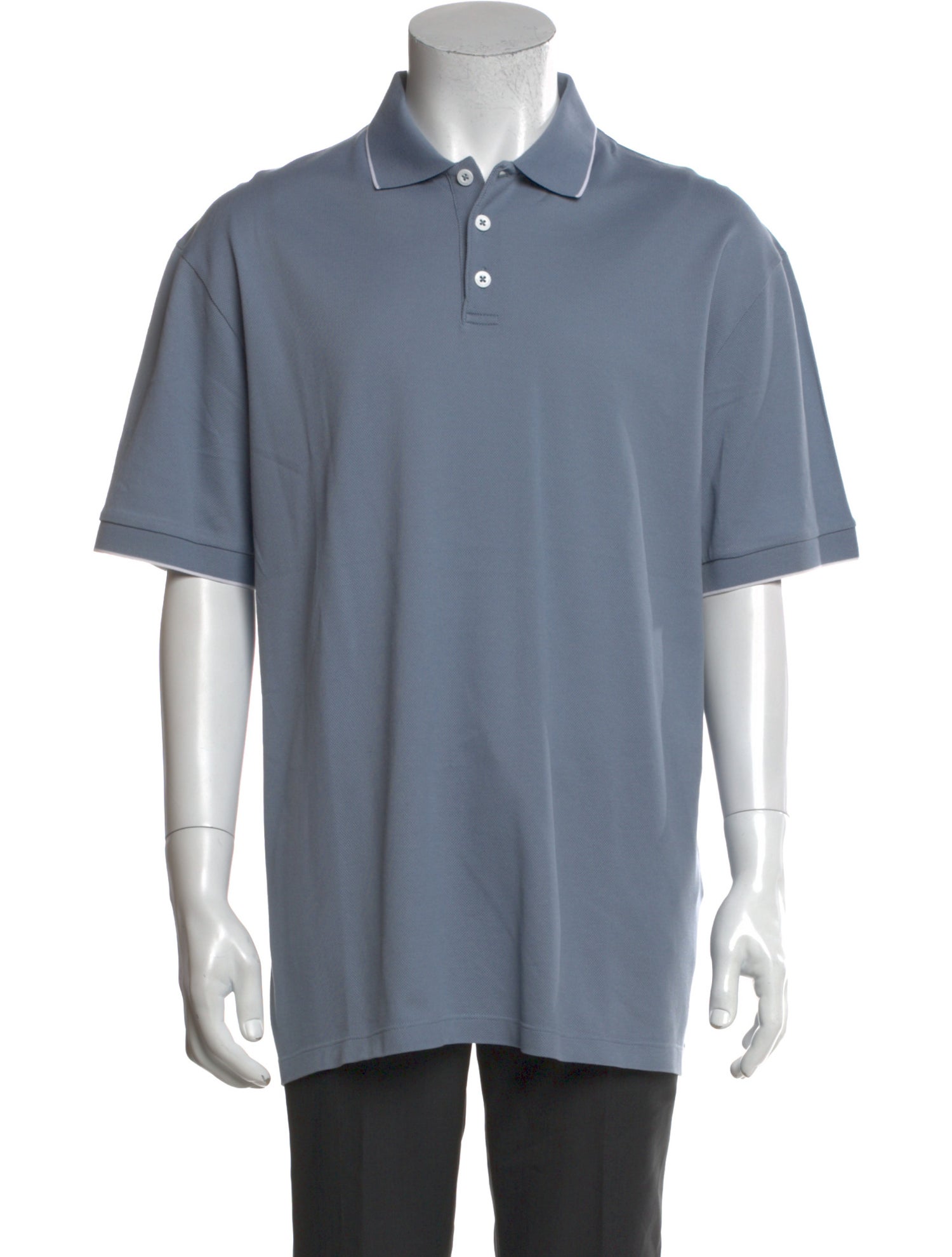 Giorgio Armani Crew Neck Short Sleeve Polo Shirt