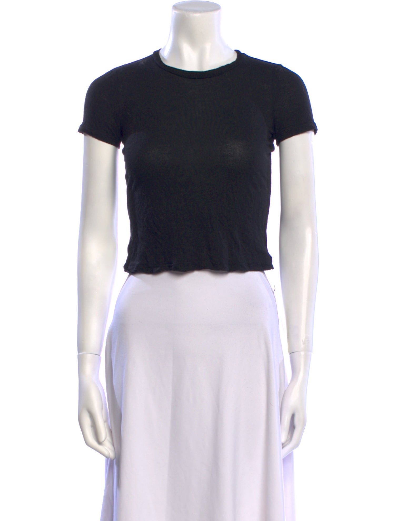 Giorgio Armani Crew Neck Short Sleeve Crop Top