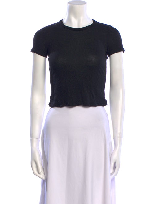 Giorgio Armani Crew Neck Short Sleeve Crop Top