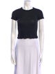 Giorgio Armani Crew Neck Short Sleeve Crop Top