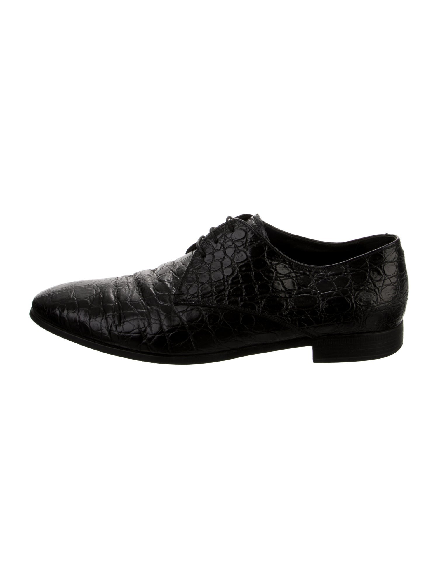 Giorgio Armani Embossed Leather Derby Shoes