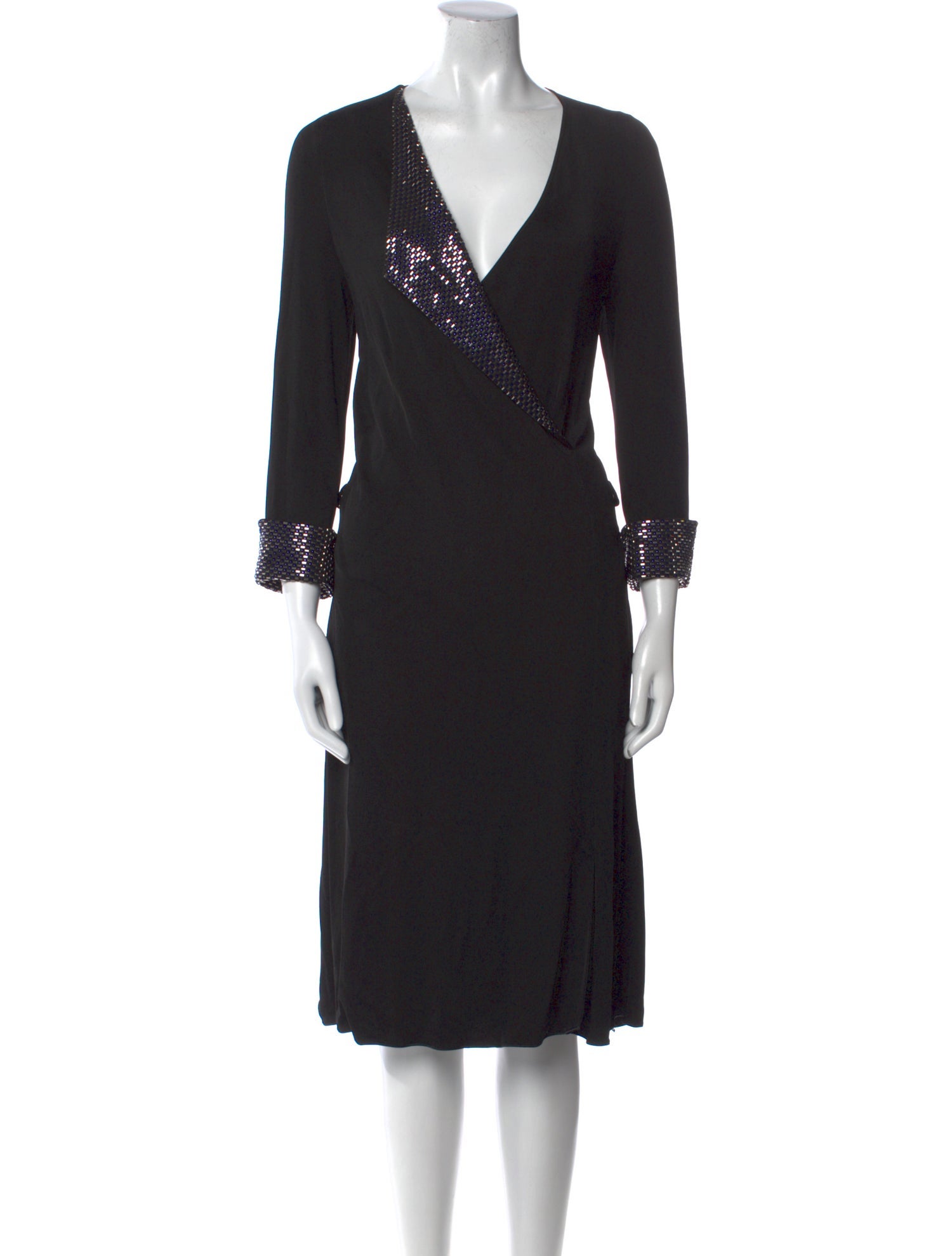 Giorgio Armani V-Neck Midi Length Dress