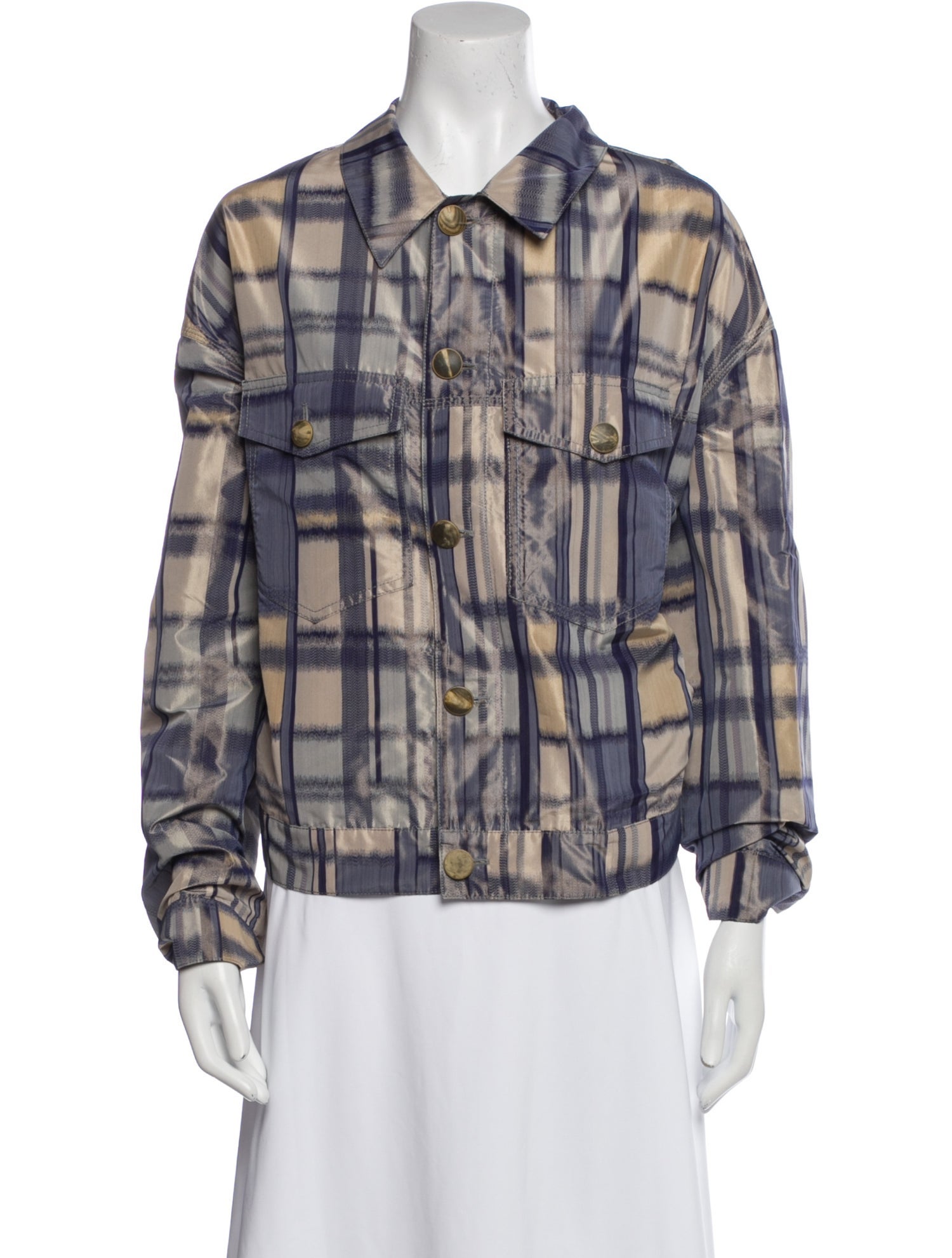 Giorgio Armani Plaid Print Jacket w/ Tags