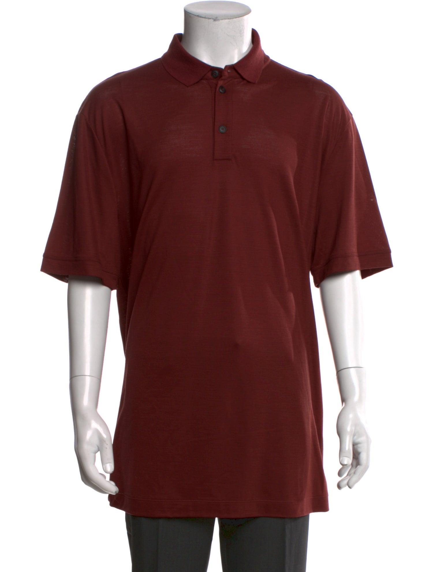 Giorgio Armani Virgin Wool Collar Polo Shirt w/ Tags